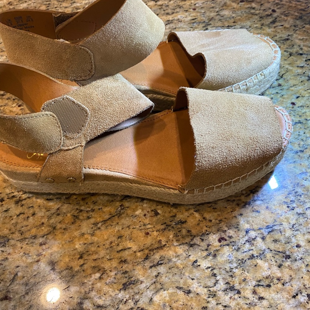 Franco Sarto Leather Espadrilles - Picture 3 of 11